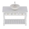 Baosity 1/12 Scale Basin Sink,Mini House Bathroom Furniture Sink,Wash Basin Cabinet for Doll House Furniture Model Bathroom Kitchen Decoration Accessories