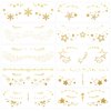 VIWIEU Glitter Face Tattoos Temporary for Women and Girls 10 Sheets, Metallic Gold Eye Makeup Star Freckle Stickers for Fairy, Princess, Halloween Costume, Christmas, NYE Festival Party Favors