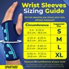 Sparthos Wrist Support Sleeves (Pair) – Compression Wrist Brace for Men and Women - Carpal Tunnel Tendonitis Arthritis Pain Relief Recovery from Wrist Pain, Strains, Sprains, Bursitis (Blue-S)