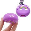 Xcivi Silicone Case Cover, Lanyard and Screen Protector Film for Tamagotchi Uni Virtual Interactive Pet Game Machine (Purple)