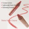 CLIO Butter Balm Crayon, 2-in-1 Lip and Cheek Tint, Buildable Lightweight Cream Blush, Crayon Lipstick Makeup (003 PASTEL ROSE, One Size)