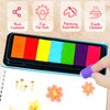 7 Color Fingerprint Coloring Book for Kids,Washable Finger Paint Set,Children's Finger Drawing Toys with Finger Cots and Painting Templates for Painting DIY Crafts,Gifts