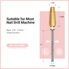 MelodySusie Upgrade 5 in 1 Nail Drill Bits, 3/32'' Carbide Tungsten Multi-function Mixed Sizes Edition, Suitable for Manicure Pedicure Cuticle Gel Polishing, Professional Advanced Bits, Series Bit X