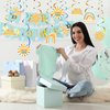 Liliful 24 Pack Here Comes the Son Birthday Decorations, Boho Birthday Sun Ceiling Hanging Swirls Rainbow Sun Hanging Ceiling Decorations Boho Sunshine Ceiling Streamers for Baby Shower First Birthday