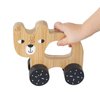 Wee Gallery Bear Push Toy, Rolling Toy, Classic Motion Toys for Child Motor Skills, Balance, Roll Along Play, and Animal Nursery Decor (Baby, Toddler, Kids)