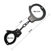 AUYYOSK Toy Metal Handcuffs with Key,Safety Party Supplies Accessory Pretend Play Hand Cuffs for Kids Children (Black)