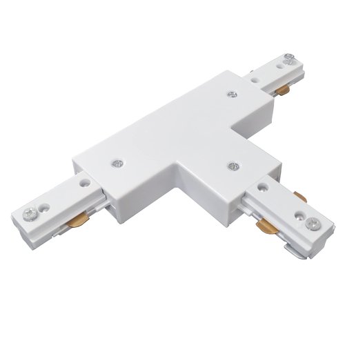 Bravsekai H Track T Connector H Type Single Circuit 3-Wire-1 Track Lighting Kit for H Track System Track Lighting Accessories 120V (White T Connector)
