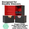 Durable Double Deck Box with Dice Tray - MTG Deck Box Commander Friendly - Protects 200+ Double Sleeved Cards - Designed for MTG Commander Deck Box with Sideloading Card Trays (Red Interior)