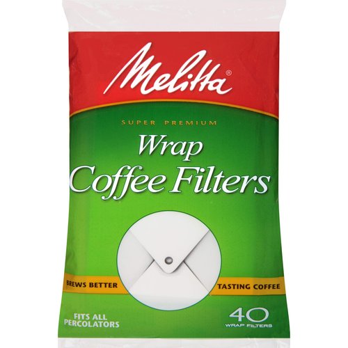 Melitta Percolator Wrap-Around Coffee Filters, White, 40 Count (Pack of 12) 480 Total Filters Count