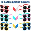 GINMIC Kids Sunglasses Party Favors, 12Pack Neon for Kids, Boys and Girls, Great Gift Birthday Supplies, Beach, Pool Favors, Fun Gift, Toys, Goody Bag Favors - 80’s Accessories