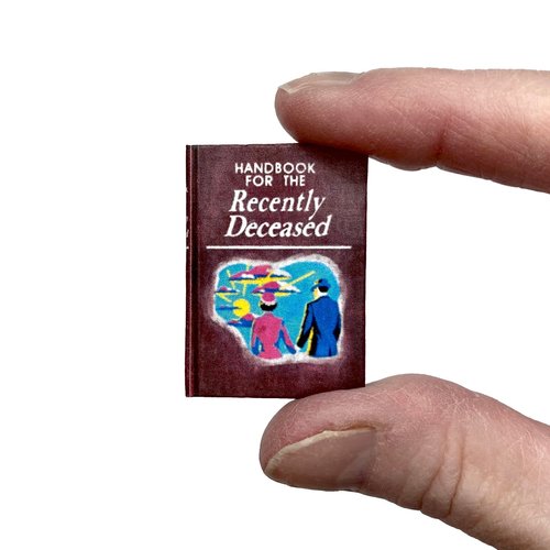 Handbook For The Recently Deceased Readable Miniature 1:6 Scale Dollhouse Book 12 inch figure playscale Action Figure fashion doll By Little Things of Interest