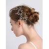 fxmimior Bridal Hair Accessories Pearl Crystal Hair Pins Hair Clips Bobby Pin Wedding Party Evening Headpiece Head Wear (pack of 3) (silver)