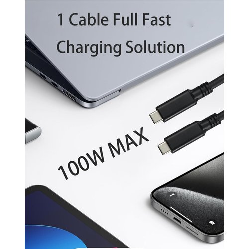 DWLCWY USB 4.0 to USB C Link Cable(24.6ft), 20Gbps 100W Fast Charging USB C Cable, 8K HD Display,Compatible with Oculus/Meta Quest Thunderbolt 4, iPhone 16/15 Pro Max Plus, MacBook