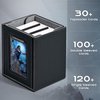 ZLCA MTG Deck Box with Commander Window Display, Trading Card Storage Box Holds 100 Double-Sleeved Cards Suitable for TCG/CCG/PTCG/EDH/Magic/Sport Cards (Black)