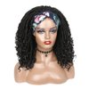Hanne Fashion Headband Wigs Short Dreadlock Wig Goddess Hand Braided Twist Synthetic Wigs for Black Women Daily Cosplay Braided Curly Wigs 1B