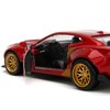2016 Chevy Camaro Red Metallic and Gold and Iron Man Diecast Figure Hollywood Rides Series 1/32 Diecast Model Car by Jada JA30309