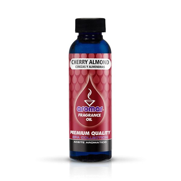 AROMAR Premium Fragrance Oil, Cherry Almond 2oz. Bottles. Long Lasting Aromatic Scent, Fresh and Revitalizing Aromatherapy for Living Room, Bedroom, and Kitchen