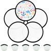 V-chen 5PCS Foldable Flying Disc Fans Set with Bags, 9.8 Inch Black Egde Fabric Beach Flying Disc for Wedding Gift Party Favors Outdoor Activity