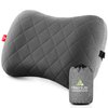 Hikenture Ultralight Inflatable Pillow with Removable Cover for Neck Lumber Support - Upgrade Washable Travel Air Pillows for Camping, Hiking, Backpacking (Grey)