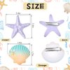 Juexica 8 Pieces Starfish Hair Clip Halloween Mermaid Accessories Resin Seashell Starfish Seastar Hair Clip Mermaid Costume Accessories for Women