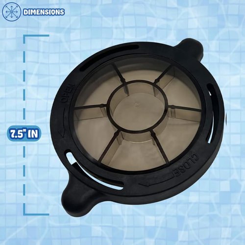 Poolzilla Replacement Pool Pump Basket Cover, Compatible with Splapool Above-Ground and In-Ground Pool Pumps, Comes with O-Ring