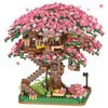 XIU Cherry Blossom Treehouse Building Sets,(2008pcs) Mini Blocks Building Sets for Adults, Japanese Sakura Treehouse Building Blocks Sets for Girls Aged 8-12, Gift idea for Women Kids 8+