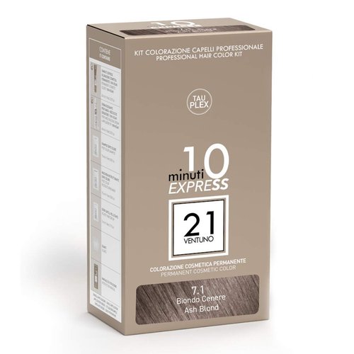 21 Perfect - Professional Hair Color Kit - Permanent Cosmetic Color Ash Blond 7.1
