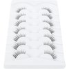 Half Lashes False+ Eyelashes Natural Cat Eye Lashes 10mm Short Eyelashes 3D Volume False Lashes Soft Strip Lashes Pack C Curl Natural Eyelashes Half Fake Lashes 7 Pair EVENTILL