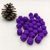 50pcs Classic Purple Color 14mm Silicone Hexagon Pearl Beads Silicone Geometry Spacer Beads for DIY Beading Mom Jewelry Necklace Making