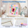 askkqtx 2 Pack Butterfly Paint by Number for Kids,Easy Paint by Numbers for Kids Ages 8-12,DIY Acrylic Oil Painting Kits for Home Wall Decor and Girls Gifts-8x8inch（with Wooden Framed）
