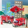 JOYIN Toddler Fire Truck Toys for 3 4 5 6 7 Year Old Boys - Fire Engine, Emergency Vehicle, Kids Firetruck, Friction Powered Car with Lights and Sounds, Christmas Birthday Gifts for Boys Girls Age 3-9