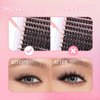 FADLASH Cluster Lashes Individual Lash Extensions DIY Lash Clusters 10-16mm Mixed Length Wispy Faux Mink Eyelash Clusters for Self Application at Home（AD17-D-10-16)