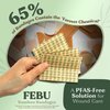 FEBU Eco-Friendly Organic Bamboo Fabric Bandages | PFAS Free Flexible Fabric Bandages | Latex Free Bandages | Natural Hypoallergenic Bandages for Scrapes, Cuts & First Aid | 75 Count Variety Pack