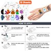 100PCS Cute Cryptid Temporary Tattoos Stickers Theme Birthday Party Decorations Supplies Favors Decor Cool Alien Bigfoot Mothman Yeti Tattoo Gifts For Boys Girls School Prizes Halloween Carnival