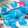 25 Pcs Rubber Sharks for Kids, Bulk Squirting Shark Bath Toys Cute Small Squeak Sharks Party Favors Summer Bathtub Toy for Birthday Shower Classroom Pool Party Favors