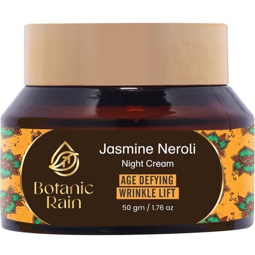 Botanic Rain Organic Night Cream For Women Anti Aging With Jasmine Neroli, Natural Night Moisturizer, Night Cream For Face, Ayurveda Products Suitable For All Skin Type