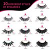DYSILK Mink Lashes False Eyelashes - 30 Pairs 10 Styles Mixed Lashes Pack False Mink Eyelashes Wispy Fluffy Natural Look Eyelashes Long Lashes Soft Reusable