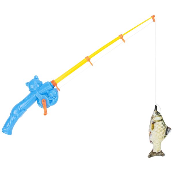 Fairly Odd Novelties Cat Fishing Pole Toy - Funny Interactive Fish Toy for Cats, Kittens, and Small Pets. Giftable Cat Fishing Rod Novelty Gifts, Item, FON-10309, Multi-Colored, 1 Count (Pack of 1)
