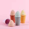 BLUE GINKGO Ice Cream Sand Toys - Silicone Beach Toy Ice Cream Set of 4 | Easy Clean, Travel-Friendly | Sand, Bath, Beach Toys for Toddlers and Children (Sunsoaked Multi Pack)