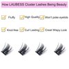 Lash Clusters 72pcs Individual Lashes Wispy Cluster Lashes Reusable Eyelash Clusters DIY Eyelash Extension Soft Individual Lash Extension Supplies (01-0.07D, 16mm)