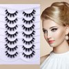 SQYlashes Cat Eye Natural Lashes Wispy False Eyelashes Short Fluffy Fake Lashes - 7 Pairs, ZG81