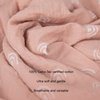 Muslin Swaddle Baby Blankets for Baby Girl, Soft and Breathable Oeko-Tex Cotton Muslin Baby Blanket, Newborn Swaddling Wrap, Receiving Blanket, 47 in x 47 in, Blush Pink Rainbows
