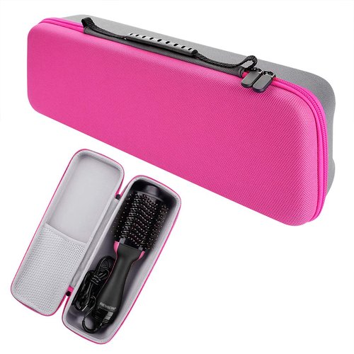 TOCCOOL EVA Hard Travel Case, Portable Hot Air Brush Carrying Case Box, Hair Tools Travel Bag Compatible for Revlon One-Step Hair Dryer/Volumizer/Styler (Rose Red)