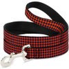 Dog Leash Houndstooth Orange Blue 4 Feet Long 0.5 Inch Wide