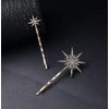 DNHCLL Moon Star Hexagram Crystal Hair Clips Set Women Lady Alloy Barrettes Hairpin Side Clip Hair Accessories Decorative Hair Accessoeies Headpieces for Women