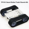 Electric Machinery DIY Tracked Robot Chassis Smart Tank Car Platform Kit, Caterpillar Robotic Crawler Sciences Educational Model for Arduino Raspberry Pi STEAM Silver