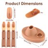 Acrylic Nail Practice Finger Kit, BORNBYME Acrylic Nail Training with 1 Base Stand, 3 Adjustable Fake Fingers, 100 Brown Nail Tips, Movable Training Nail Practice for Nail Beginner…