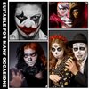 QIUFSSE Clown Makeup Kit,Black White Red Face Paint Professional Adult Body Paint Kit for Halloween SFX Special Effects Makeup Kit