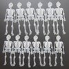 Ishang Glow in The Dark Fake Skeleton Set of 12 pcs, Night Light Illusion Luminous Realistic Plastic Fake Skull Spooky Ghost for Halloween Trick Toys Wall Hanging Decorative Props (White)
