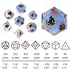 GU BEI TE DND Dice Set, Sharp Edge Cute Cat Flowers Style Dice Polyhedron Resin Dice for Role Playing Game Dungeons & Dragons RPG MTG Tabletop Game